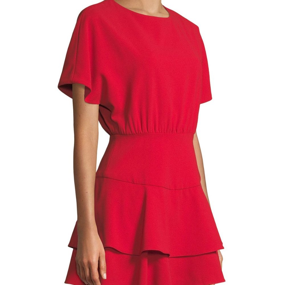[alice + olivia] Palmira dress in Paprika Red
